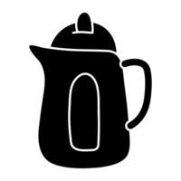 An editable design icon of electric kettle vector
