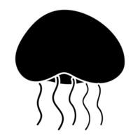 Trendy design icon of jellyfish vector