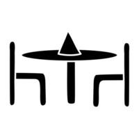 Trendy design of cafe table vector