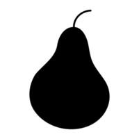 A flat design icon of pear vector