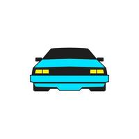 Y2k retro car automobile transportation cartoon element groovy style icon flat illustration vector