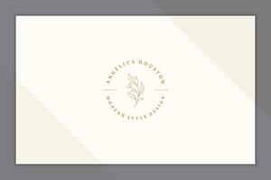Outline logo of twig with berries line style vector
