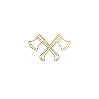 design of crossed axes hand drawn with thin lines vector