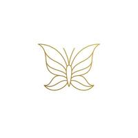 Linear icon of flying butterfly hand drawn with thin lines vector