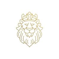 design of king of animals hand drawn with thin lines vector