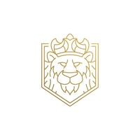 design of king of animals hand drawn with thin lines vector