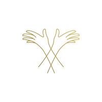 design of crossed arms hand drawn with thin lines vector