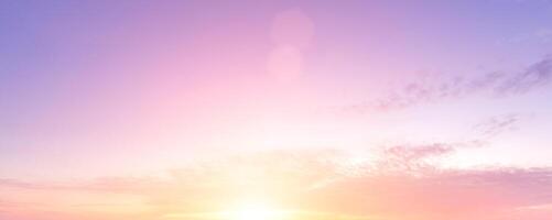 The rays of the sun breaking through the clouds in the evening or in the morning in the sunset or dawn sky. The concept of faith, hope for the best or good weather. photo