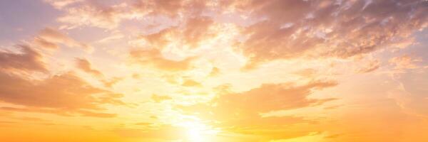 The rays of the sun breaking through the clouds in the evening or in the morning in the sunset or dawn sky. The concept of faith, hope for the best or good weather. photo