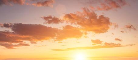 The rays of the sun breaking through the clouds in the evening or in the morning in the sunset or dawn sky. The concept of faith, hope for the best or good weather. photo