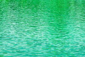 The texture of the waves of turquoise color of fast-flowing water in the river. photo