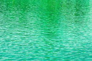 The texture of the waves of turquoise color of fast-flowing water in the river. photo