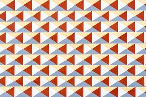 Painted on the wall geometric ornament. Abstract pattern. photo