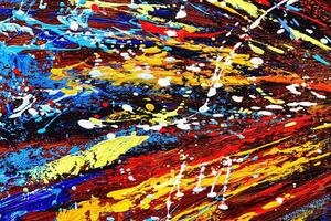 Colorful abstract oil painting art background. Texture of canvas and oil. photo