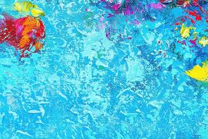 Colorful abstract oil painting art background. Texture of canvas and oil. photo