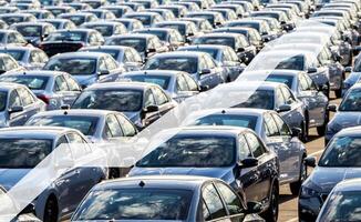 The concept of growth in the production of cars or prices for them. Growth in sales, demand and purchases of a cars. photo