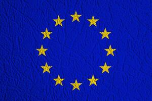 European Union flag abstract background. photo