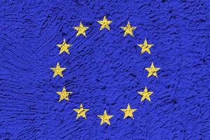 European Union flag abstract background. photo