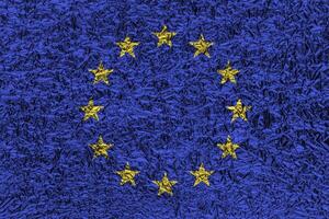 European Union flag abstract background. photo