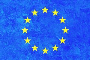 European Union flag abstract background. photo