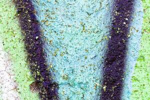Fragment of colored graffiti painted on a wall. Bright abstract background for design. Spray pictures. photo