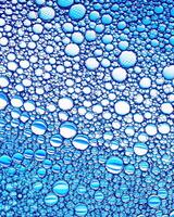 Top view on colorful drops of oil on the water. Circles and ovals. photo