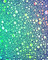 Top view on colorful drops of oil on the water. Circles and ovals. photo