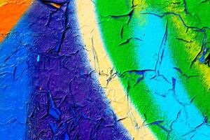 Fragment of colorful graffiti background. photo