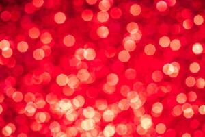 Red lights abstract bokeh backdrop. Chrismas or valentine's day lights bokeh. photo