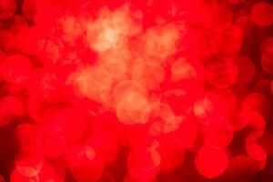 Red lights abstract bokeh backdrop. Chrismas or valentine's day lights bokeh. photo