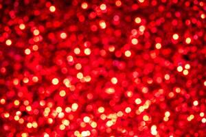Red lights abstract bokeh backdrop. Chrismas or valentine's day lights bokeh. photo
