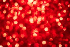 Red lights abstract bokeh backdrop. Chrismas or valentine's day lights bokeh. photo