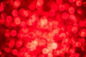 Red lights abstract bokeh backdrop. Chrismas or valentine's day lights bokeh. photo