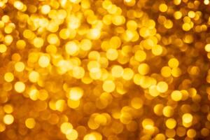 Golden lights abstract bokeh backdrop. Chrismas lights bokeh. photo