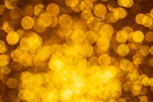 Golden lights abstract bokeh backdrop. Chrismas lights bokeh. photo