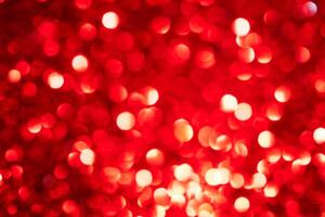 Red lights abstract bokeh backdrop. Chrismas or valentine's day lights bokeh. photo
