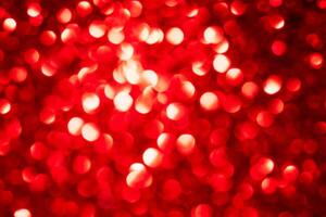 Red lights abstract bokeh backdrop. Chrismas or valentine's day lights bokeh. photo