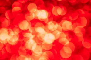 Red lights abstract bokeh backdrop. Chrismas or valentine's day lights bokeh. photo