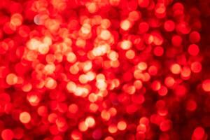 Red lights abstract bokeh backdrop. Chrismas or valentine's day lights bokeh. photo