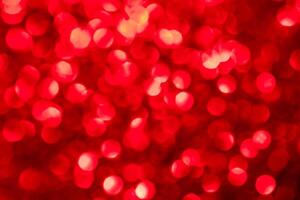 Red lights abstract bokeh backdrop. Chrismas or valentine's day lights bokeh. photo