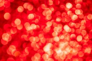 Red lights abstract bokeh backdrop. Chrismas or valentine's day lights bokeh. photo