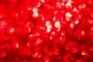 Red lights abstract bokeh backdrop. Chrismas or valentine's day lights bokeh. photo