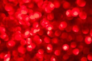 Red lights abstract bokeh backdrop. Chrismas or valentine's day lights bokeh. photo