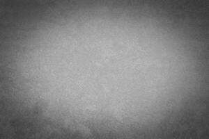Gray decorative plaster texture with vignette. Abstract grunge background with copy space. photo