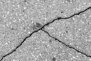 Cracked texture of gray asphalt. Abstract background. photo