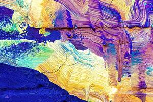 A fragment of colorful graffiti painted on a wall. Abstract urban background. photo