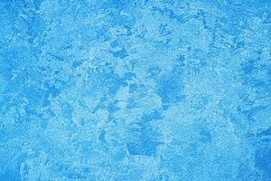Texture of blue decorative plaster or concrete. Abstract grunge background. photo