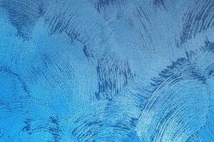 Texture of blue decorative plaster or concrete. Abstract grunge background. photo