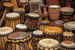 Traditional African instruments. Authentic cultural heritage photo. photo
