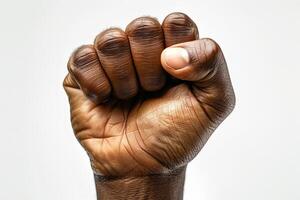 Somali freedom fist portrayed in minimalist style with available copy space. photo